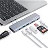DEMKICO Hub USB C 7 IN 2 per MacBook Pro and MacBook Air, DEMKICO Adattatore MacBook Pro con 4K HDMI, porte USB 3.0 & USB 2.0, lettore di schede SD/TF, Thunderbolt 3 (87W PD), porta USB C femmina
