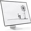 kwmobile Custodia 4in1 Compatibile con Apple iMac 24 - Fodero Monitor,Tastiera, Mouse e Cavi - Amore Nero/Bianco