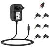 NEUE DAWN Caricatore Universale 12V 2A per CHUWI GemiBook HeroBook LarkBook, Hard Disk Esterno, Modem Router, CCTV Telecamera,Ventola,Tastiera,Striscia LED, Trasformatore 12V 2A con 7 Connettori