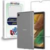 ebestStar - Cover per Samsung Galaxy Tab A7 Lite 8.7 T220 T225, Custodia Silicone Trasparente, Protezione TPU Antiurto, Morbida Sottile Slim, Trasparente + Vetro Temperato