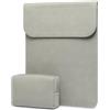HYZUO 15-16 Pollici Custodia per Laptop per MacBook Pro, Grigio Chiaro