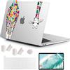 MUSHUI 4 in 1 Custodia per MacBook Pro 13 Pollici 2022-2016 (Modello: A2338 M1 M2 A2289 A2251 A2159 A1989 A1706 A1708), Morbida Case & Tastiera Cover per Mac Pro 13.3, Giraffa 1