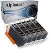 alphaink 5 Cartucce Compatibili con HP 364XL Nero per Photosmart 5510 5520 5522 5524 6520 7520 b8550 b209a b110a c309 3520 Officejet 4620 4622 4610 Deskjet 3070A 3520 (5 Nere)