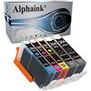 alphaink 5 Cartucce Compatibili con HP 364XL per Photosmart 5510 5520 5524 6520 7520 B8550 B209a B110a Officejet 4620 4622 4610 Deskjet 3070A 3520 (Nero, Nero Photo, Ciano, Magenta, Giallo)