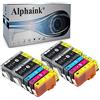 alphaink 10 Cartucce Compatibili con HP 920 XL 920XL per stampanti Officejet 6000 6500 6500A 7000 7500A