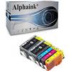 alphaink 5 Cartucce Compatibili per HP 920 XL 920XL per stampanti Officejet 6000 6500 6500A 7000 7500A