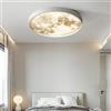 GUANSHAN Plafoniera a LED Moon Lampada da soffitto rotonda ultrasottile Simulazione Lampadari a forma di luna Plafoniera per corridoio d'ingresso per soggiorno, Camera da letto per ragazzi e ragazze