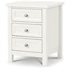 Julian Bowen, Comodino Maine a 3 cassetti, bianco(Surf White)
