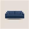Divani.Store Megan divano letto matrimoniale in microfibra smacchiabile blu 168 cm (mat. 120x197)