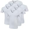 AZZETA Confezione da 6 T-Shirt Elasticizzate Scollo V LIABEL in Cotone Art. 3858-53 Bianco XL