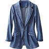 Generic Primavera Autunno Abito Vintage Donna Giacca Di Jeans Cappotti Casual Top Tuta Larga Outwear Cowboy Blazer Photo Color XL