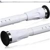 FLY HAWK Bastone per Tenda da Doccia Telescopica in Ferro, 105-151CM Spring Asta per Tende da Doccia Telescopica Estensibile Regolabile Senza Forare - Ruggine, ed Antiscivolo per Armadio, Bagno/Bianco