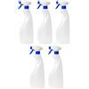 MARKESYSTEM - Flacone di plastica spray vuota da 750 ml (5 unità) Traslucido e riciclabile HPDE - casa e professionale - Pistola per prodotti chimici, liquidi, alcolici ecc.