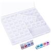 Jinlaili Scatole in Plastica di Perline, 56 Griglie Organizzatore di Strass, Trasparente Contenitore Perline, Scatola Monili Organizzatore, per Stoccaggio Gioielli Ricamo Nail Art Anello Accessori