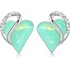 Leafael Festa della Mamma Orecchini Donna Cuore Infinity Love con Pietra dei Desideri e Cristalli Portafortuna Gioielli Anallergici Argento o Oro Rosa con Scatola Regalo
