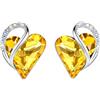 Leafael Festa della Mamma Orecchini Donna Cuore Infinity Love con Pietra dei Desideri e Cristalli Portafortuna Gioielli Anallergici Argento o Oro Rosa con Scatola Regalo