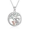 YFN Argento Sterling Collana Elefante Gioielli per le Donne Collana Madre FigliaM Regali per la Festa Della Mamma per Donne Mamme Ragazze