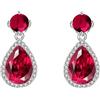 VONSSY Orecchini pendenti a goccia| Pietre preziose Waterdrop Teardrop Cristallo placcato oro bianco Orecchini ipoallergenici con zirconi cubici | Regalo di gioielli alla moda