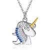 Jrêveinfini Unicorno Collana Bambina Donna Argento 925 con Portagioie Regalo, Idee Regalo Donna Compleanno Bambina Mamma Regolabile 40 + 5 cm