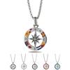 inSCINTILLE Collana Uomo Acciaio Ciondolo Rosa dei Venti, Lunghezza Regolabile 48-53 cm, Confezione Regalo Inclusa, Collanina Uomo Pendente, Catenina (Rosa dei Venti e Bandiere Nautiche)