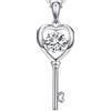 Miaofu Chiave Collana,Collana Chiave Donna Collana Di Chiave Miaofu Collana Argento Chiave,Collana Con Chiave a Cuore,Donna Collana Ciondolo Chiave,Collana Argento 925 Chiave,Ciondolo Chiave Argento