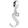 MariaFonte Charm New 2024 MariaFonte Adatto per Tutte Marche Bracciali Collane Lettera Alfabeto Iniziale Nome Argento Compleanno Anniversario Ciondoli Originale Amicizia Mamma Bead Cuore Natale Pendente