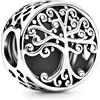 MariaFonte Charm New 2025 Compatibile Tutte Marche Albero Vita Portafortuna Oro Argento Ciondoli Originale Bead Compleanno Anniversario Argento 925 Amicizia Mamma Cuore Famiglia Perline Natale