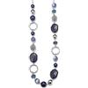 BULINLIN Collana lunga da donna con perle in stile boho, in argento, per anniversario di matrimonio, gioiello alla moda, Resina Vetro Perla