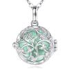 EUDORA Harmony Ball Collana da donna con ciondolo chiama angeli in gravidanza con ciondolo a forma di albero della vita, campanella dei desideri, regalo per madri e ragazze, catena da 114,3 cm + 76,2