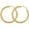 GOLDCHIC JEWELRY Orecchini Donna Cerchio 30/40/60/80MM Argento Liquido Nero Fuso Orecchini Futuristici Minimalismo Urbano Estetica Tricolore Orecchini Grandi