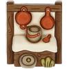 THUN - Banco delle Pentole in Ceramica Decorata a Mano, Linea Presepe Classico, Decorazioni Natale Casa, 7.8x4.4x9.1 cm h
