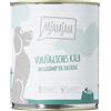 MjAMjAM - cibo umido premium per cani - ottimo vitello con zucchine al vapore, confezione da 6 (6 x 800 g), senza cereali con carne extra