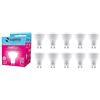 Superia Milano Superia Lampadina LED GU10 Wide, 7W (Equivalente 70W), Luce Fredda 6000K, 600 lumen,Faretto incasso, Schermo opale, Fascio luce Aperto WE6F, Pacco da 10