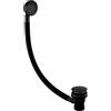 Bristan W BATH03 BLK - Scarico rotondo per vasca da bagno, con scanalatura, colore: Nero