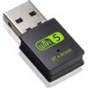 RUIZHI USB WIFI, Adattatore Per PC 600mbps Dual Band 2.4G/5.8GHz, Bluetooth 4.2 Dongle Scheda Per Laptop Windows 11/10/8/8.1/7/Xp, Mac 10.9-1015