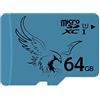 BRAVEEAGLE 64GB Scheda di Memoria SD Classe 10 MicroSD per Dash Cam Smartphone (64 GB U1)