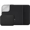 RAINYEAR make life easier RAINYEAR 15,6 pollici Laptop Sleeve Custodia morbida Borsa con fodera soffice con tasca frontale e custodia per accessori, compatibile con 15,6 pollici Notebook Computer Chromebook, Nero