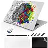 TeDaWen Compatibile MacBook Air 13.6 pollici Custodia 2022-2025 Modello di rilascio: chip A3240 M4 A3113 M3 A2681 M2, custodia rigida per laptop con motivo stampato per MacBook Air 13.6, cervello A5