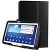 subtel® Smart Case compatibile con Samsung Galaxy Tab 3 10.1 (P5200 / P5210 / P5220) Similpelle Custodia Borsa Guscio Flip Cover Case nero
