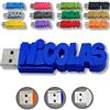 CLE USB FUN Chiavetta USB personalizzata con il tuo testo - il colore di tua scelta - USB 3.0 - 8 Go, 16 Go o 32 Go - un regalo originale e unico (8 GB, Blu scuro)