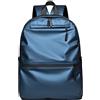 PORRASSO Zaino Uomo Daypack Fit 14 Pollici Laptop Zainetto Impermeabile Pelle Sintetica Zaini per Università Viaggio Uso Quotidiano Blu