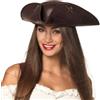 Boland 81940 - Cappello da pirata ammiraglio per adulti, classico tricorno come accessorio per costumi di carnevale, Halloween e feste a tema