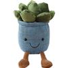 OUKEYI Cuscino imbottito in peluche con piante grasse, 24,9 cm, per Natale e compleanno, colore: blu