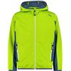 CMP - Giacca in light softshell da bambini, Limegreen-Dusty Blue, 164