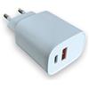 Caricatore rapido multiporta (USB-A & USB-C) - 35W | bianco