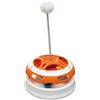 Ferplast Gioco Gatto Interattivo VERTIGO, Gioco Gatto Automatico con Peluche e 2 Palline Incluse, Giocattolo Gatto Elettronico Piedini Antiscivolo, Ø 24 x 36,5 cm