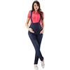 MAMAJEANS Salopette Premaman di Jeans con Fascia in Jersey, Lavaggio Deluxe e vestibilità Regular - Made in Italy (L, Denim)