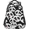 Mnsruu Cute Panda Bear Happy Animal Zaini per Bambini Scuola Borsa Studente Zaino Bookbag per Ragazzi Ragazze Casual Bag