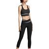 OKSakady Donne Contrast Color Workout Set 2 Pezzi Outfits Seamless Racerback Sport Reggiseno Vita Alta Yoga Gym Leggings