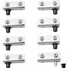 UFURMATE Cerniere a Perno in Vetro, 8 Pezzi Cerniere per Porta di Armadietto in Vetro Senza Cornice, Regolabile in Ferro Cerniera, Kit di Ricambio per Porte in Vetro da 3-6 mm